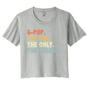 Gmeaningful Giftpop The One Only Legend Funny Fathers Day For Pop Gmeaningful Gi Women's Crop Top Tee