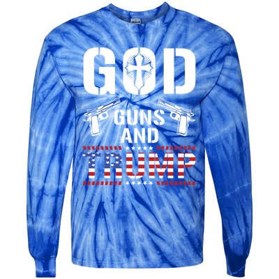 God Guns Trump 2nd Adt Patriotic 2020 Gift Tie-Dye Long Sleeve Shirt