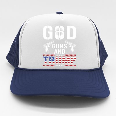 God Guns Trump 2nd Adt Patriotic 2020 Gift Trucker Hat