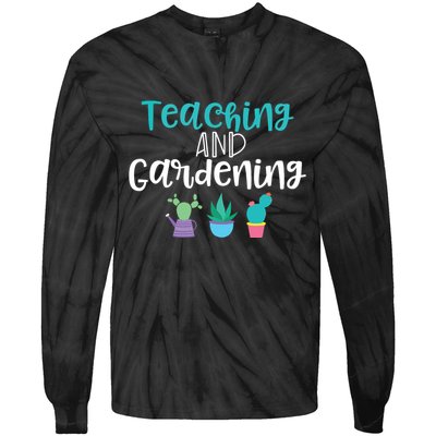 Gardening Garden T For Women Teacher Gift Teaching Tie-Dye Long Sleeve Shirt