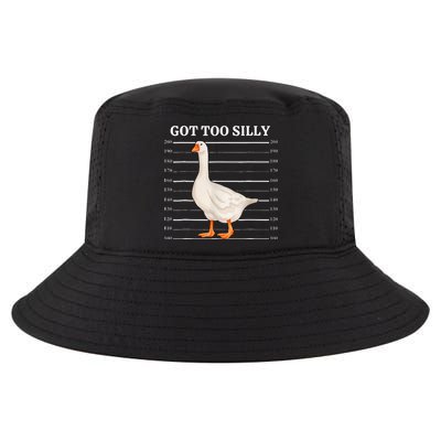 Goose Got Too Silly Funny Silly Goose Mugshot Meme Cool Comfort Performance Bucket Hat