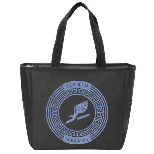 Greek God T Hermes Winged Sandal Messenger Zip Tote Bag