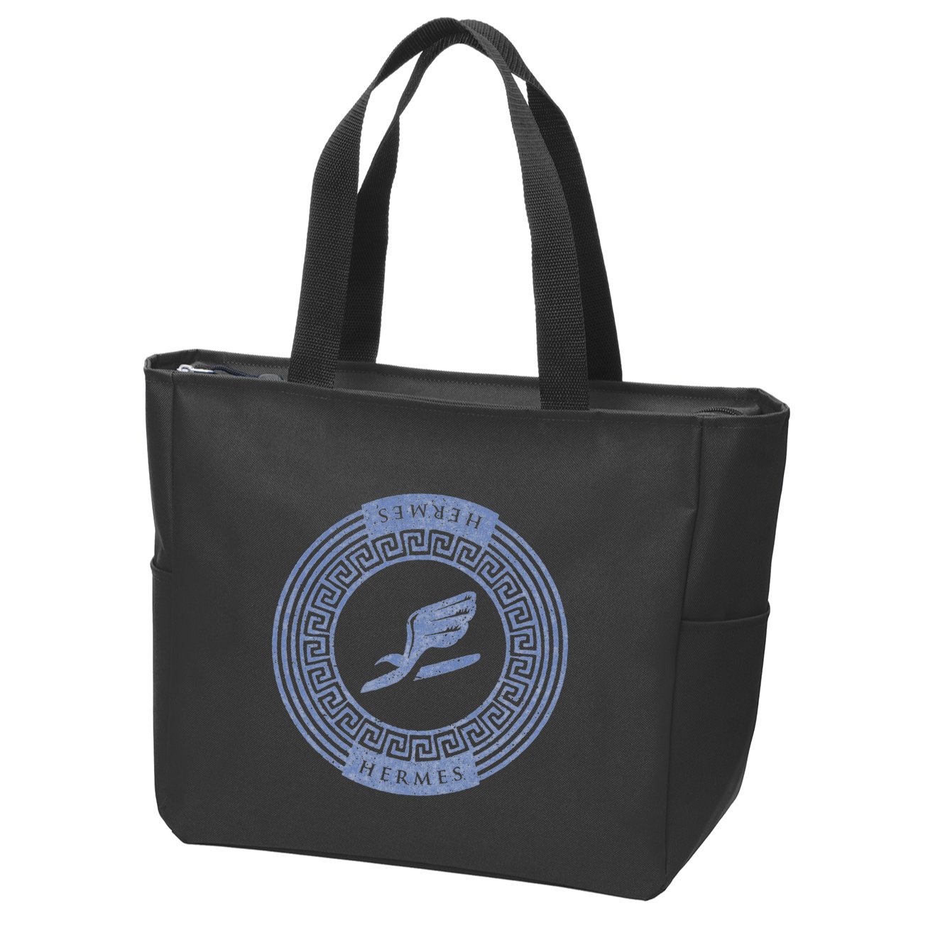 Greek God T Hermes Winged Sandal Messenger Zip Tote Bag