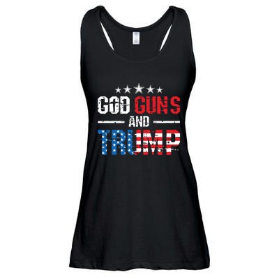 God Guns Trump 2nd Amendment Trump 45 47 Ladies Essential Flowy Tank