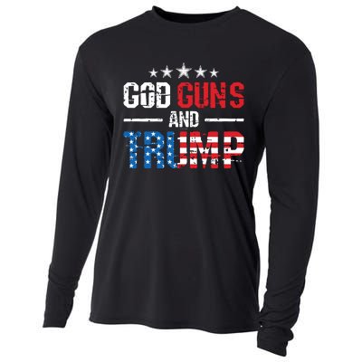 God Guns Trump 2nd Amendment Trump 45 47 Cooling Performance Long Sleeve Crew