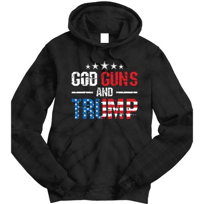 God Guns Trump 2nd Amendment Trump 45 47 Tie Dye Hoodie