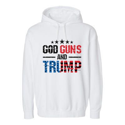 God Guns Trump 2nd Amendment Trump 45 47 Garment-Dyed Fleece Hoodie