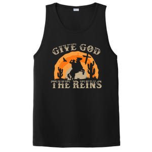 Give God The Reins Cowboy Retro For Christian PosiCharge Competitor Tank