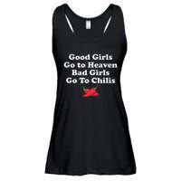 Good Go To Heaven Bad Go To Chilis Funny Pepper Ladies Essential Flowy Tank