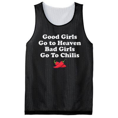 Good Go To Heaven Bad Go To Chilis Funny Pepper Mesh Reversible Basketball Jersey Tank