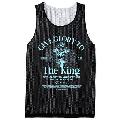 Give Glory To The King Give Glory To Your Father Who Is In Heaven Mesh Reversible Basketball Jersey Tank