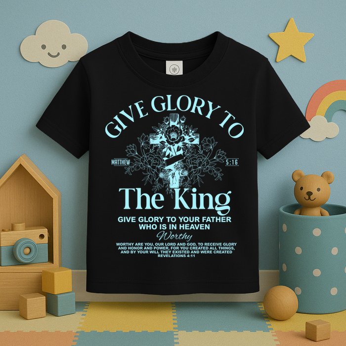 Give Glory To The King Give Glory To Your Father Who Is In Heaven Toddler T-Shirt
