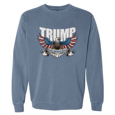 Great Gift Trump 2024 Flag Take America Back Garment-Dyed Sweatshirt