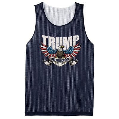 Great Gift Trump 2024 Flag Take America Back Mesh Reversible Basketball Jersey Tank