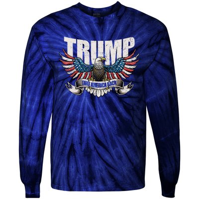 Great Gift Trump 2024 Flag Take America Back Tie-Dye Long Sleeve Shirt