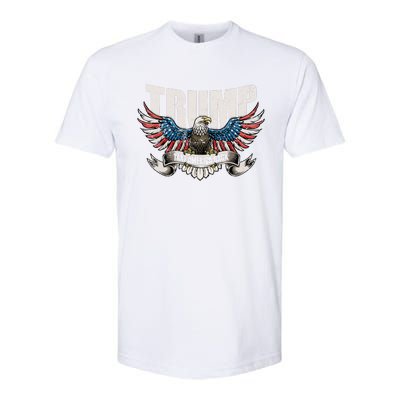 Great Gift Trump 2024 Flag Take America Back Softstyle® CVC T-Shirt