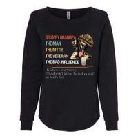 Grumpy Grandpa The Man The Myth The Veteran Womens California Wash Sweatshirt