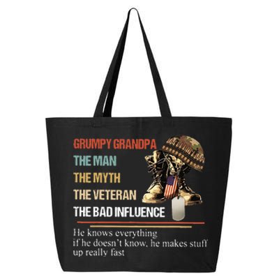 Grumpy Grandpa The Man The Myth The Veteran 25L Jumbo Tote