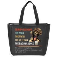 Grumpy Grandpa The Man The Myth The Veteran Zip Tote Bag