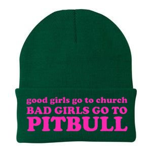 Good Go To Church Bad Go To Pitbull Knit Cap Winter Beanie