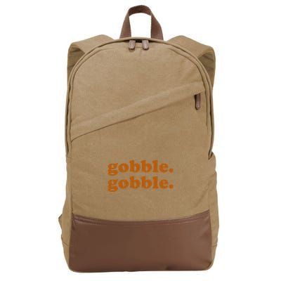 Gobble Gobble Thanksgiving Turkey Holiday Cotton Canvas Backpack