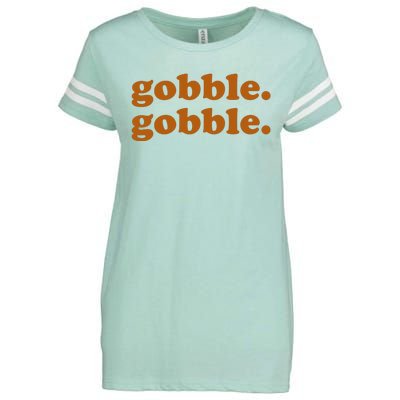 Gobble Gobble Thanksgiving Turkey Holiday Enza Ladies Jersey Football T-Shirt