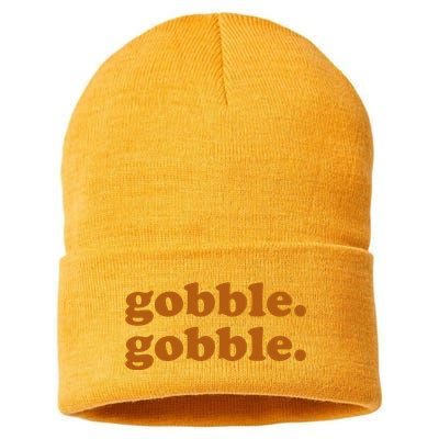 Gobble Gobble Thanksgiving Turkey Holiday Sustainable Knit Beanie