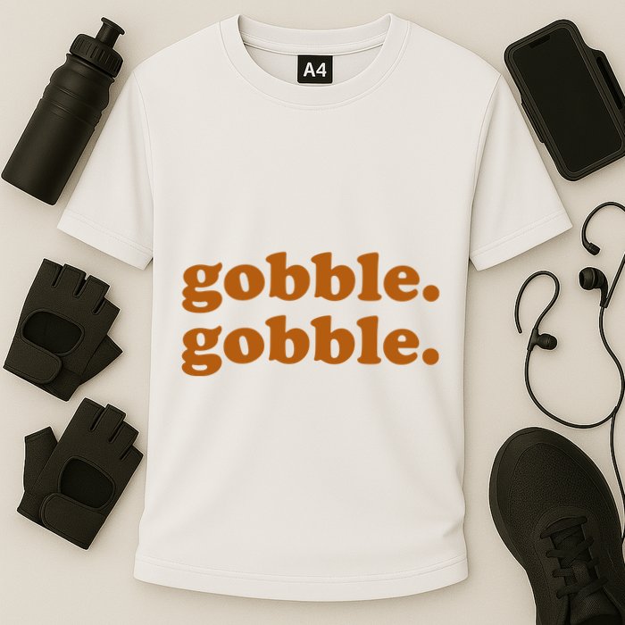 Gobble Gobble Thanksgiving Turkey Holiday Cooling Performance Crew T-Shirt