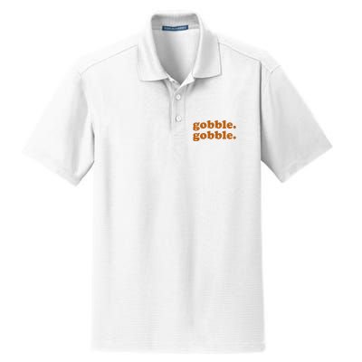 Gobble Gobble Thanksgiving Turkey Holiday Dry Zone Grid Polo