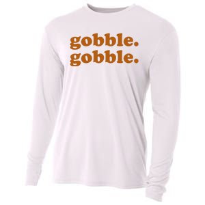 Gobble Gobble Thanksgiving Turkey Holiday Cooling Performance Long Sleeve Crew