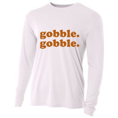 Gobble Gobble Thanksgiving Turkey Holiday Cooling Performance Long Sleeve Crew