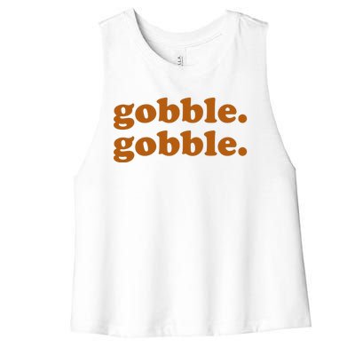 Gobble Gobble Thanksgiving Turkey Holiday Women's Racerback Cropped Tank