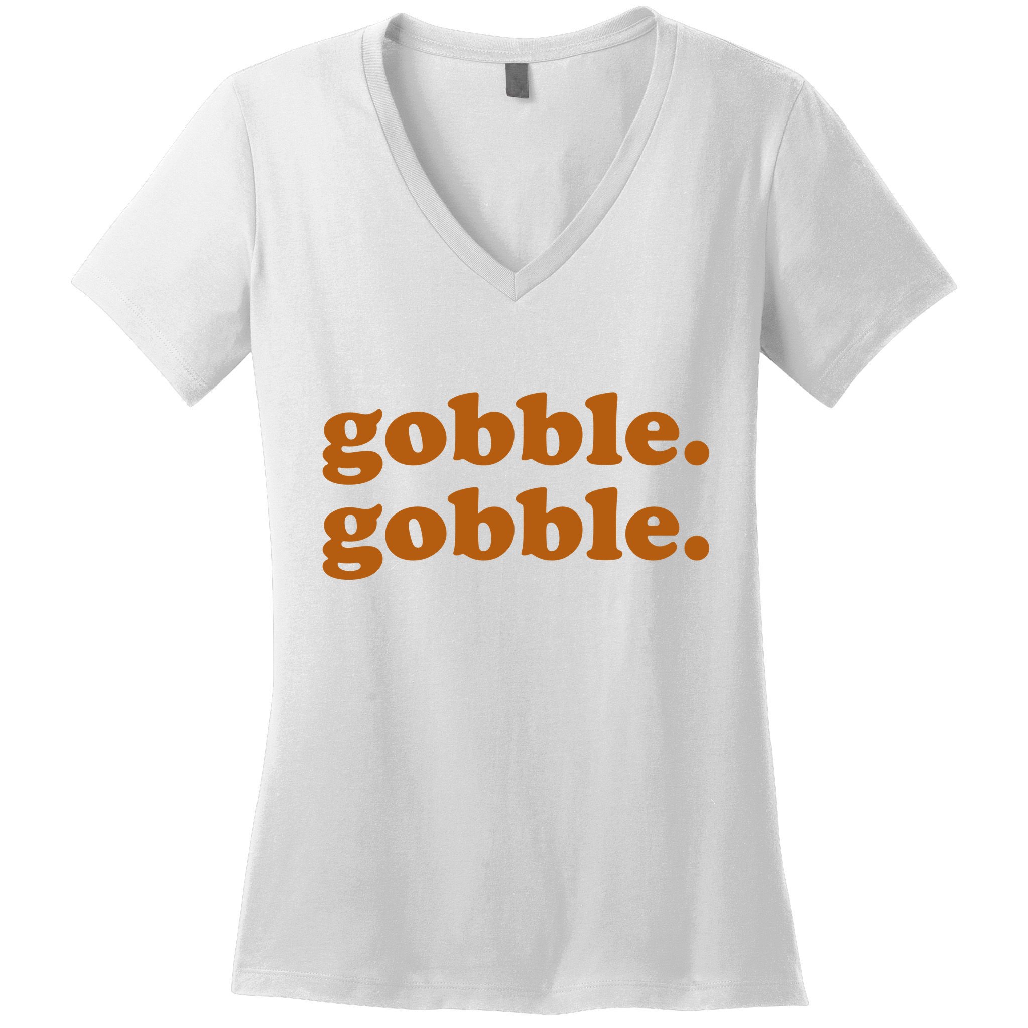 Gobble Gobble Thanksgiving Turkey Holiday Women's V-Neck T-Shirt