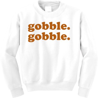 Gobble Gobble Thanksgiving Turkey Holiday Kids Sweatshirt