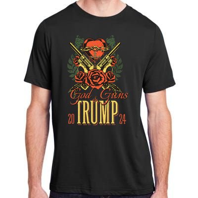 God Guns & Trump 2024 2a Support Adult ChromaSoft Performance T-Shirt