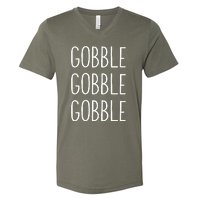 Gobble Gobble Thanksgiving Funny Turkey Trot Fall Sayings V-Neck T-Shirt