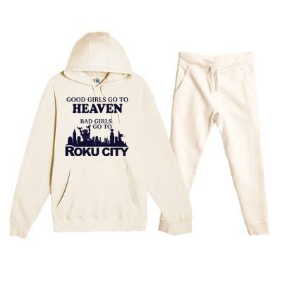 Good Go To Heaven Bad To Roku City Premium Hooded Sweatsuit Set