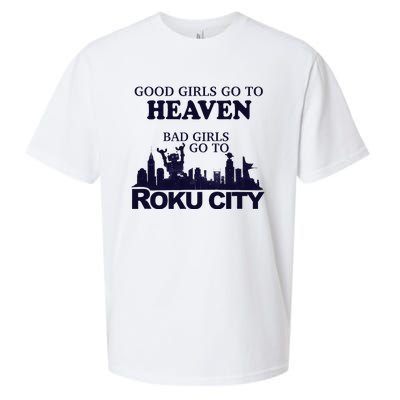 Good Go To Heaven Bad To Roku City Sueded Cloud Jersey T-Shirt