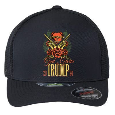 God Guns & Trump 2024 2a Support Flexfit Unipanel Trucker Cap