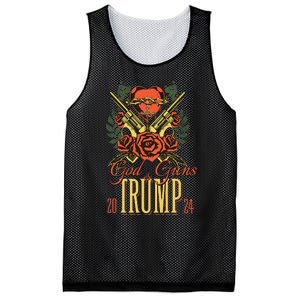 God Guns & Trump 2024 2a Support Mesh Reversible Basketball Jersey Tank