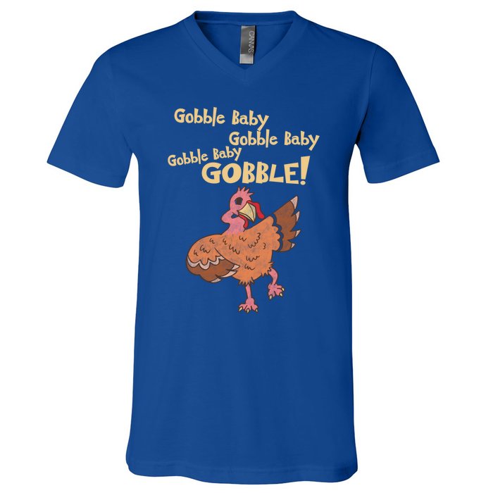 Gobble Gobble Thanksgiving Turkey Gift V-Neck T-Shirt