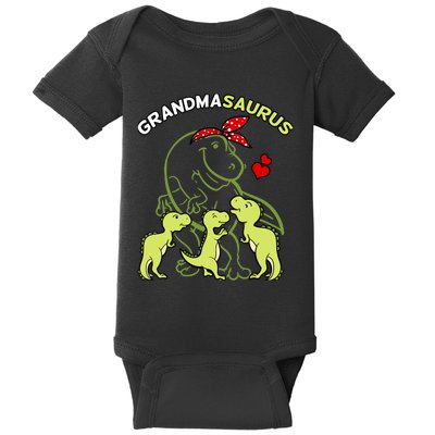 Grandmasaurus Grandma Tyrannosaurus Dinosaur Mother's Day Baby Bodysuit