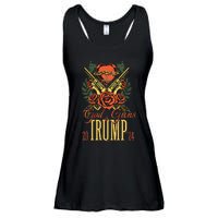 God Guns & Trump 2024 2a Support Ladies Essential Flowy Tank