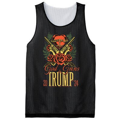 God Guns & Trump 2024 2a Support Mesh Reversible Basketball Jersey Tank