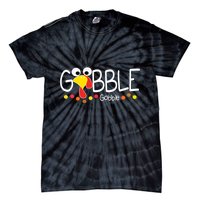 Gobble Gobble Thanksgiving Turkey Festive Tie-Dye T-Shirt