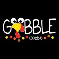 Gobble Gobble Thanksgiving Turkey Festive Tie-Dye T-Shirt