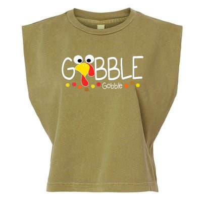 Gobble Gobble Thanksgiving Turkey Festive Garment-Dyed Women's Muscle Tee