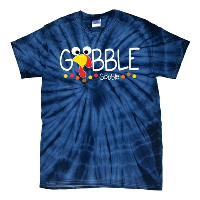 Gobble Gobble Thanksgiving Turkey Festive Tie-Dye T-Shirt