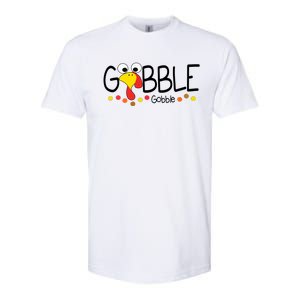 Gobble Gobble Thanksgiving Turkey Festive Softstyle CVC T-Shirt