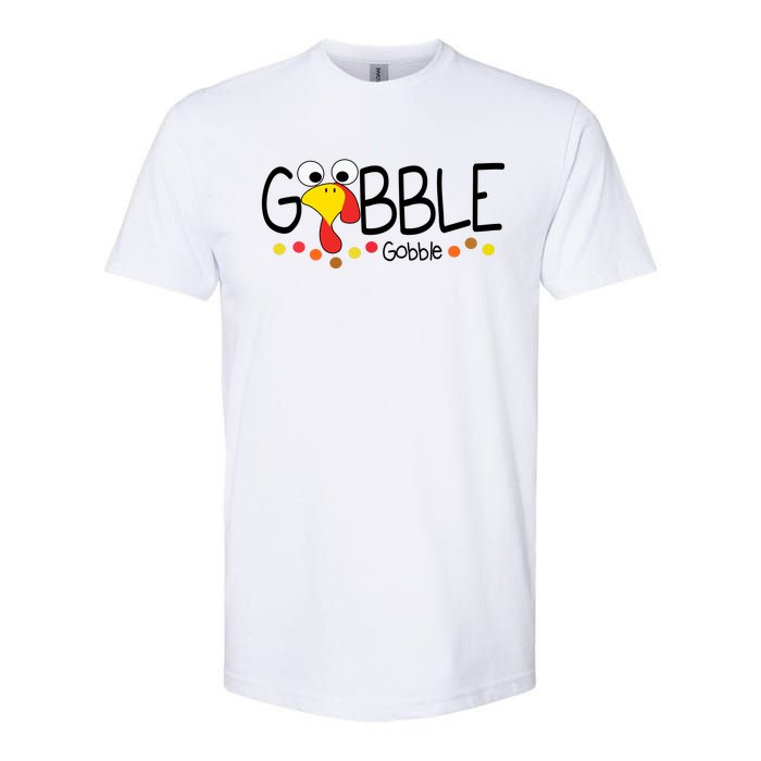 Gobble Gobble Thanksgiving Turkey Festive Softstyle CVC T-Shirt